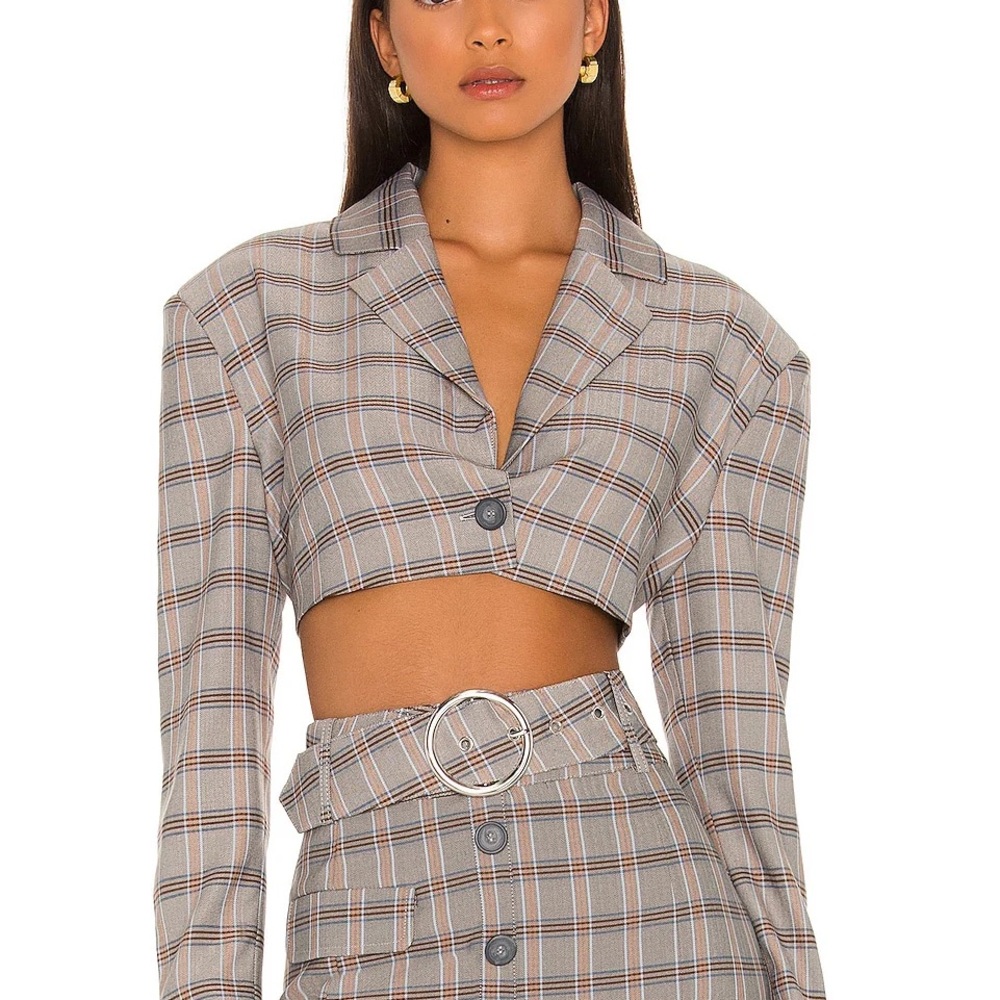 For Love & Lemons “Kym” Crop Blazer